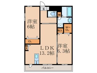 ソシア・若松駅前の物件間取画像